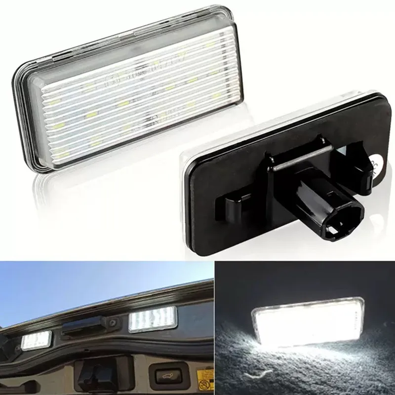 2Pcs License Plate Light For Toyota Land Cruiser 100 200 Prado 120 Reiz 4D Mark X LED Number Signal Light