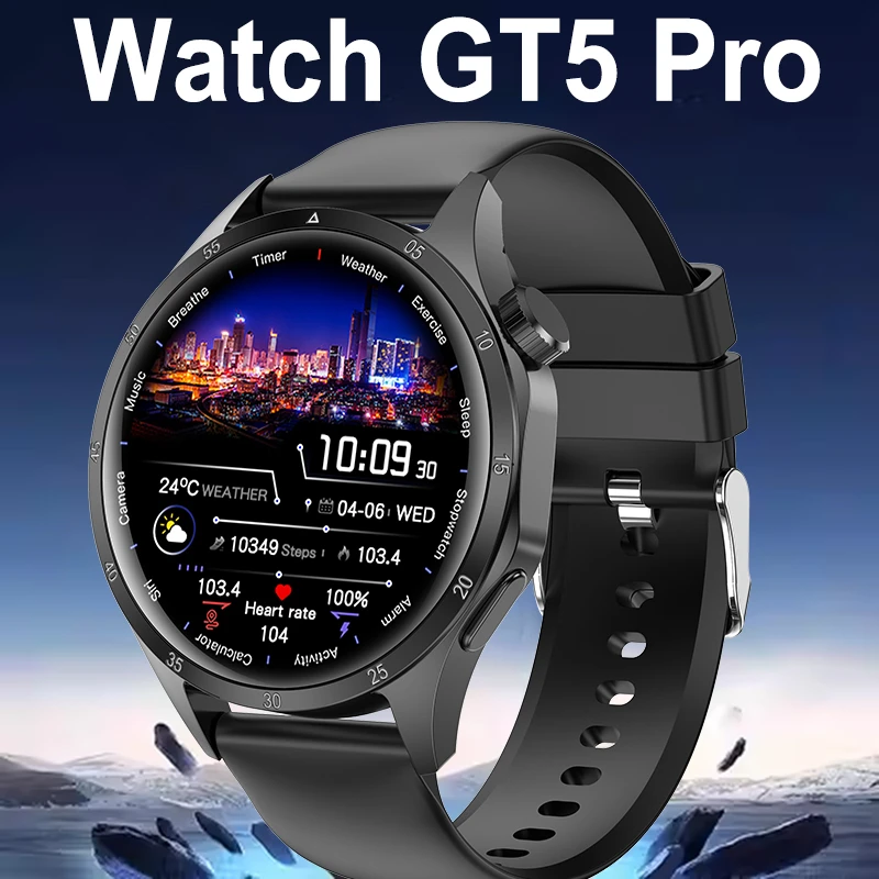 

Watch GT5 Pro Smart Watch Men Woman HD AMOLED Screen Heart Rate 100+Sports Bluetooth Call GPS Track IP68 Waterproof Smart Watch