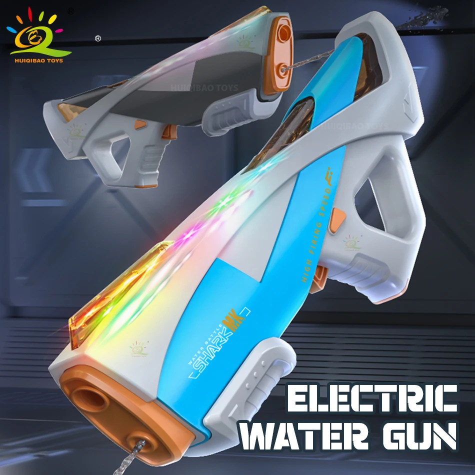 HUIQIBAO Marquee Light Pistola ad acqua elettrica Fantasy Cannone Estate Piscina all'aperto Lotta Gioco di tiro Giocattoli per bambini Regalo