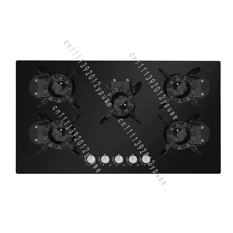 3-5 Burner Flip-Top Gas Cooktop, Built-in High Power Gas Stove with Foldable Design for Household Kitchen Cooking