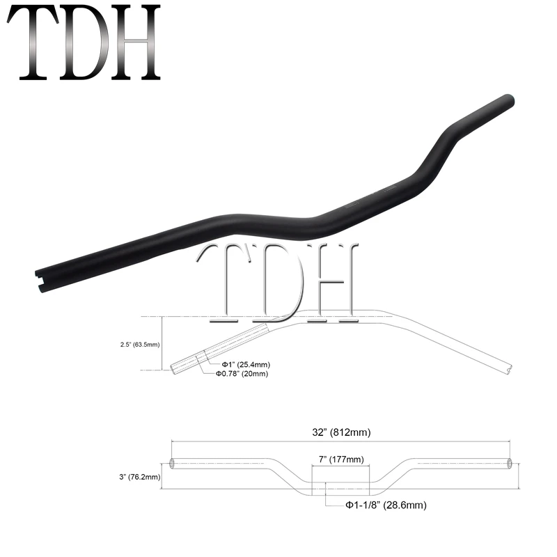Moto 1 "25Mm 28Mm 32Mm 38Mm Handle Bar Cnc Billet Tracker Stuur Pullback Bars Voor harley Sportster XL883 XL1200 Xl 883 Dyna