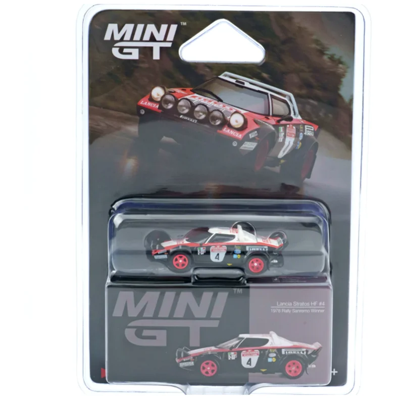 MINIGT 1:64 Lancia Stratos HF Alloy Racing Model Collectibles Toy Desktop Ornament Unique Gift Scene Simulation
