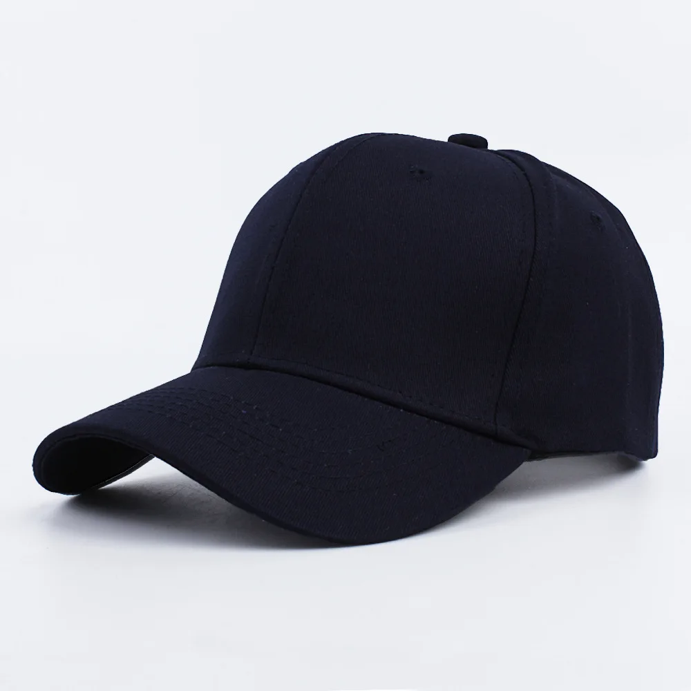 Customized Printed Logo Solid Color Hard Top Light Plate Hat Women Versatile Duckbill Cap For Men Pure Cotton Baseball Hats