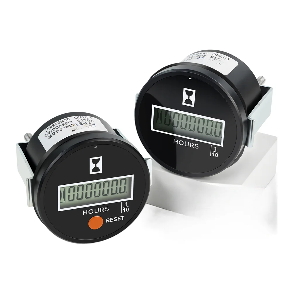 Digital Display Timer Voltmeter Wide Voltage Counter Industrial Digital Timer 6-digit Lcd Screen 0.1 Decimal Precision