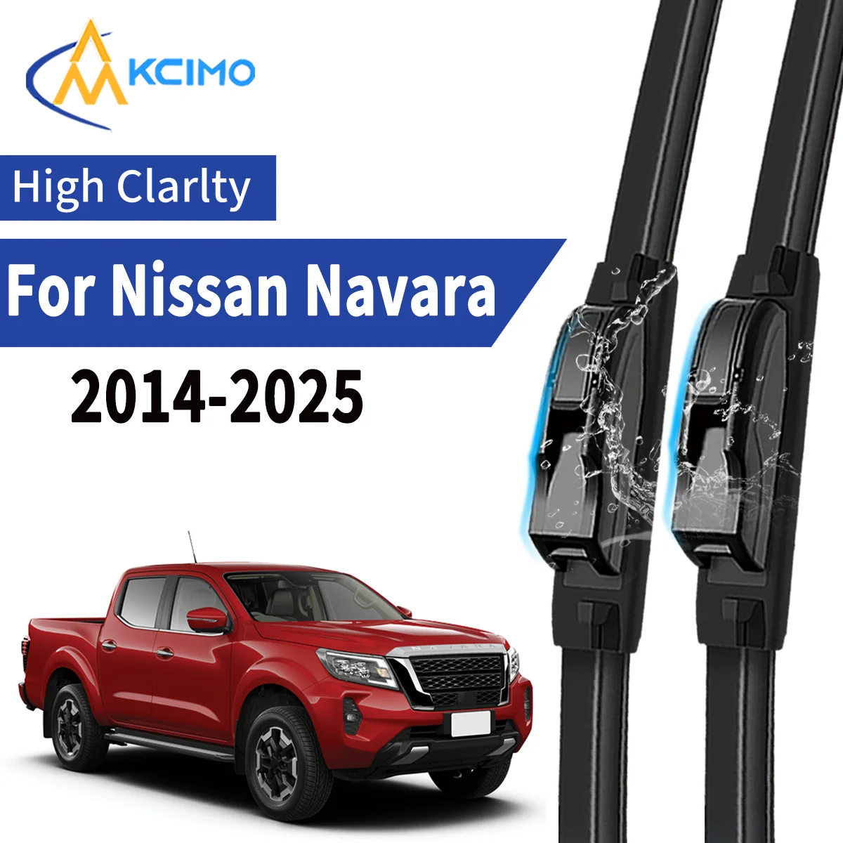 

2pcs Car Front Wiper Blades For Nissan Navara D23 14-25 Windscreen Windshield Wipers Silent Rubber Auto Accessories Replacement