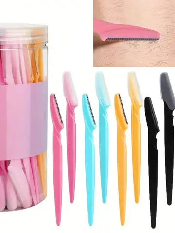 5/10/30/40pcsbrow Razor and Face Razor for Women and Men, Eyebrow Hair Trimmer and Shaver with Protective Cover,Safe