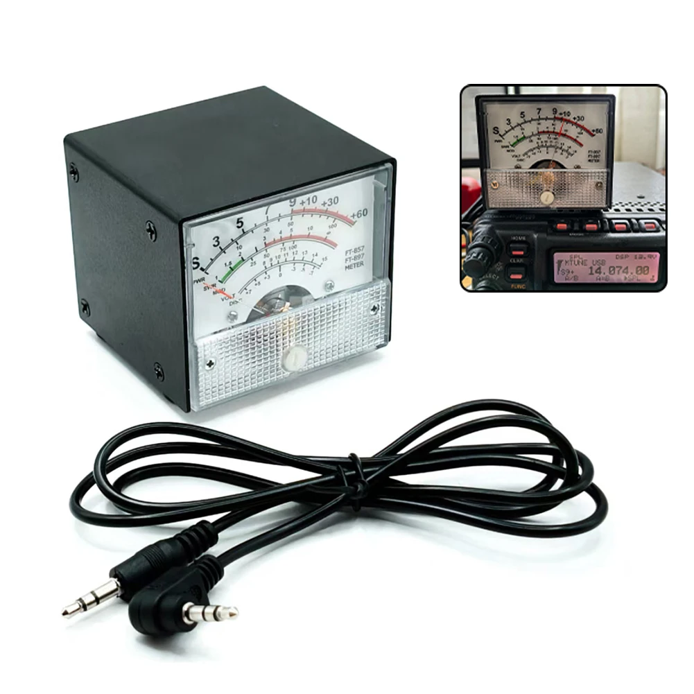 

FT857 FT897 External VSWR Power Meter with 100cm Cable and Pointer Display for Accurate Standing Wave and Power Readings