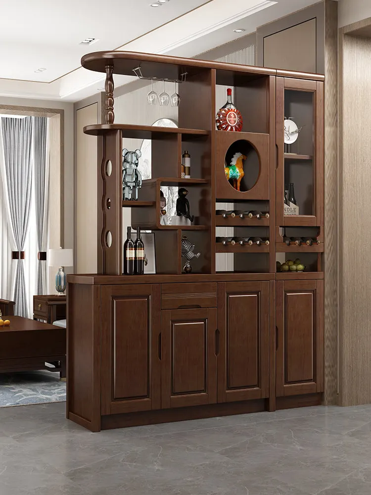 CX solid wood entrance entrance cabinet, door screen, living room partition cabinet