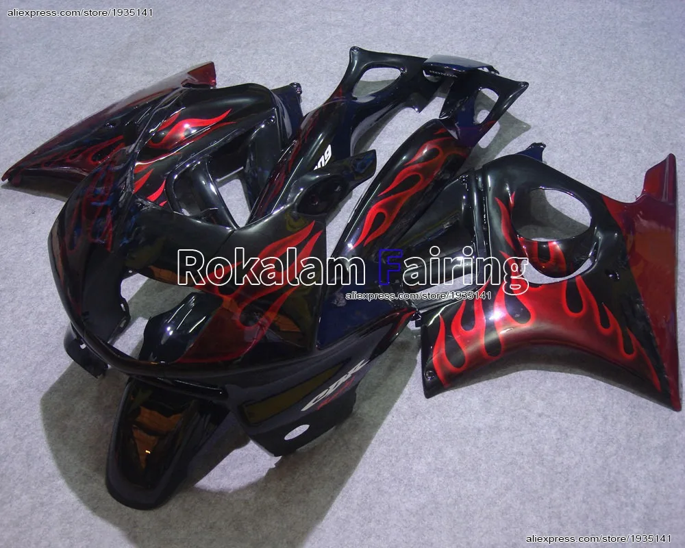 For Honda CBR600 F3 1997-1998 Accessories CBR600 F3 97-98 CBR 600F3 Red Flame Sportbike Fairing (Injection molding)