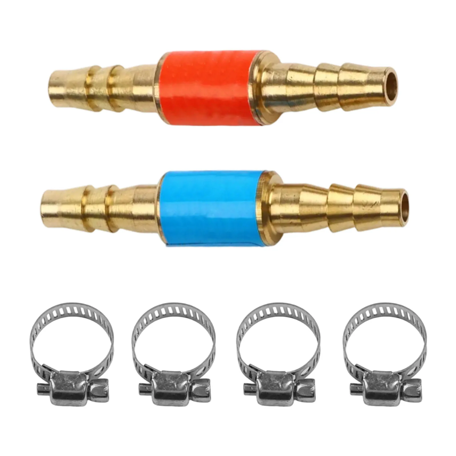 

Reliable Flashback Prevention Kit Featuring Two Brass Units and Four Stainless Steel Clamps for Soldering Needs