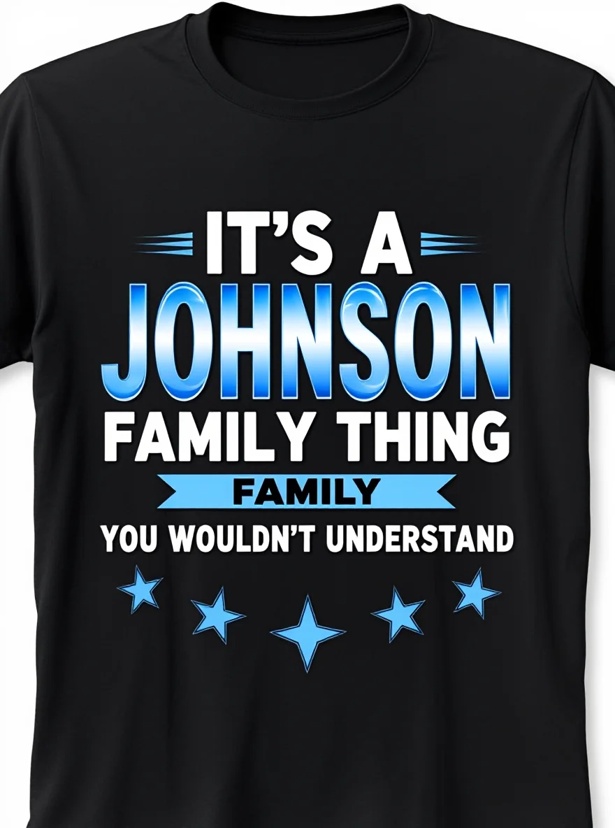 

Johnson Family Reunion T-Shirt - 100% Cotton (S-XXXL) Matching Vacation Casual Tee