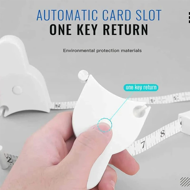 

X59A_2PCS Automatic Telescopic Tape Measure, Body Measure Tape 60 Inch