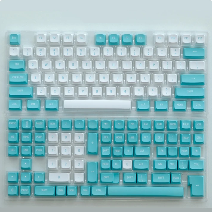 

Double Shot Injection Keycaps 149 Keys PBT Similar Cherry Keycap For Mx Switch Mechanical Keyboard Blue White Keycap Custom GK61