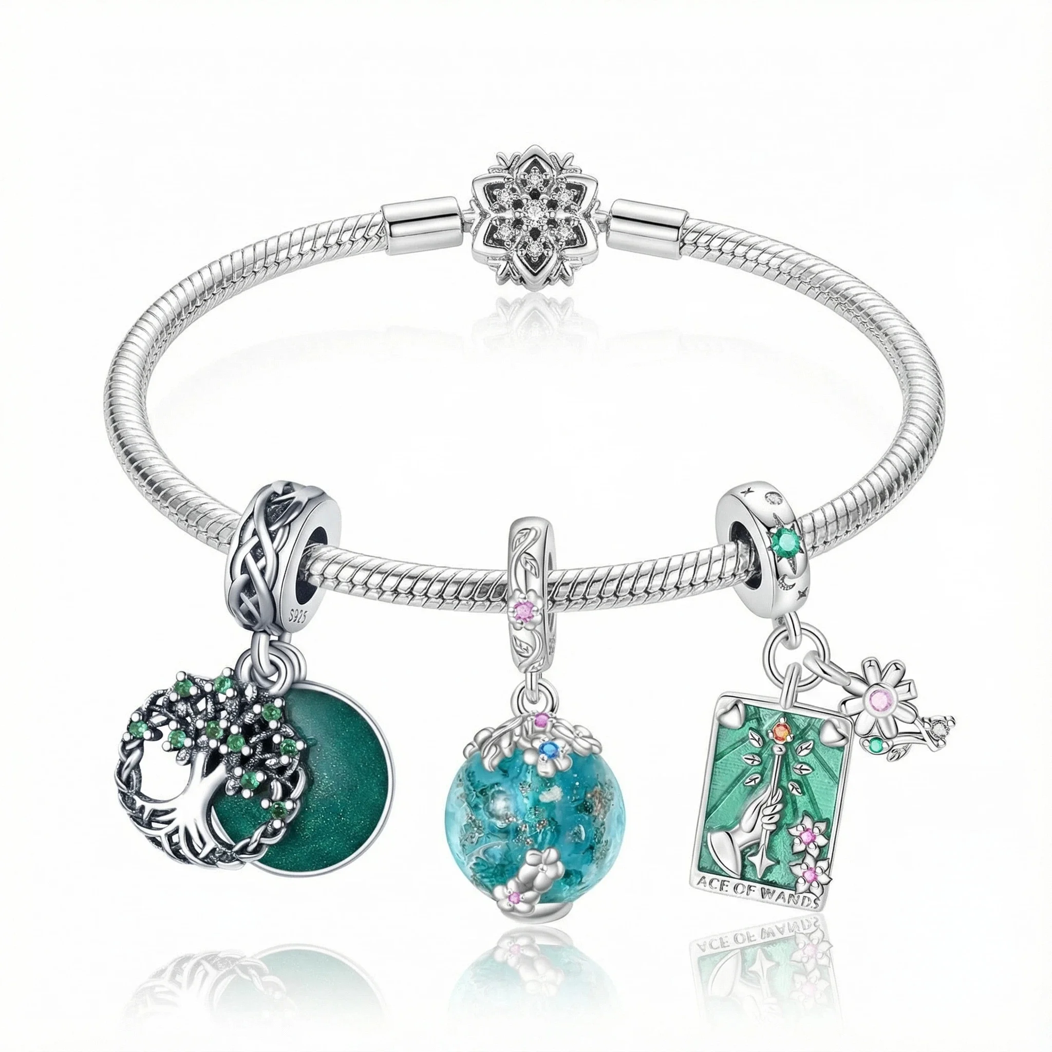 

Подвеска-талисман «Дерево желаний» из стерлингового серебра 925 пробы с кубическим цирконием, для браслетов и ожерелий своими руками, подарок для нее, Colgante Plata