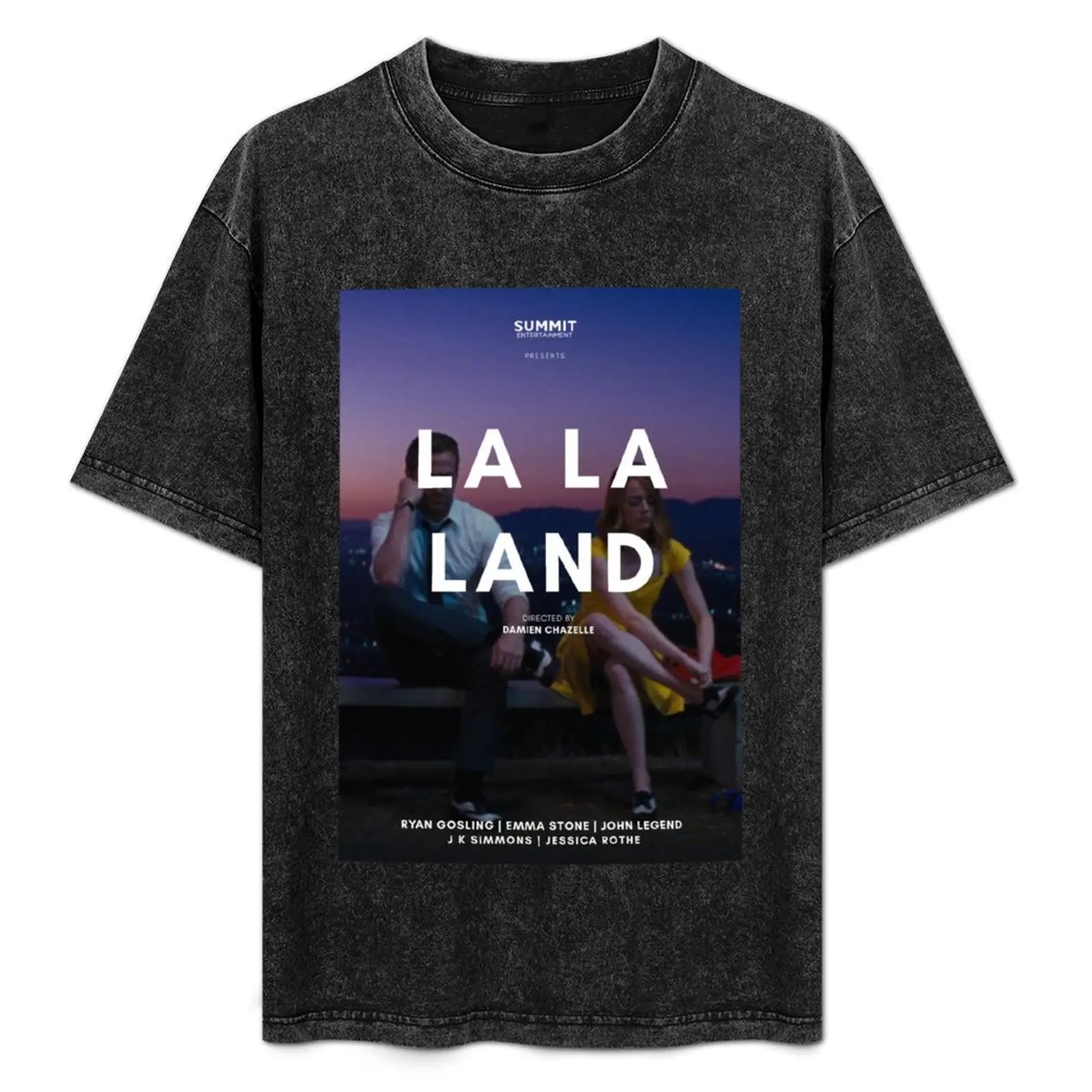 La La Land Alternative movie poster T-Shirt Basic Crew Neck Short Sleeve Top