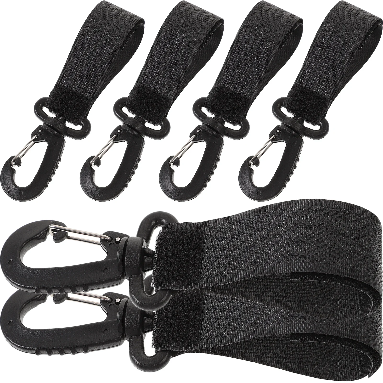 6 قطعة خطافات لعربة الأطفال قابلة للتدوير من البلاستيك مقاطع معلقة قوية للحقائب خطاطيف تعليق للحفاضات ملحقات عربة الأطفال