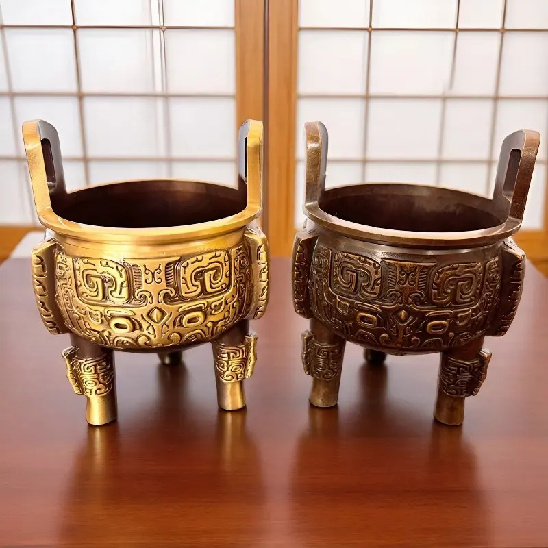 Direct sales of round tripod bronze vessels, office decorations, Simuwu , and Luoyang Ding