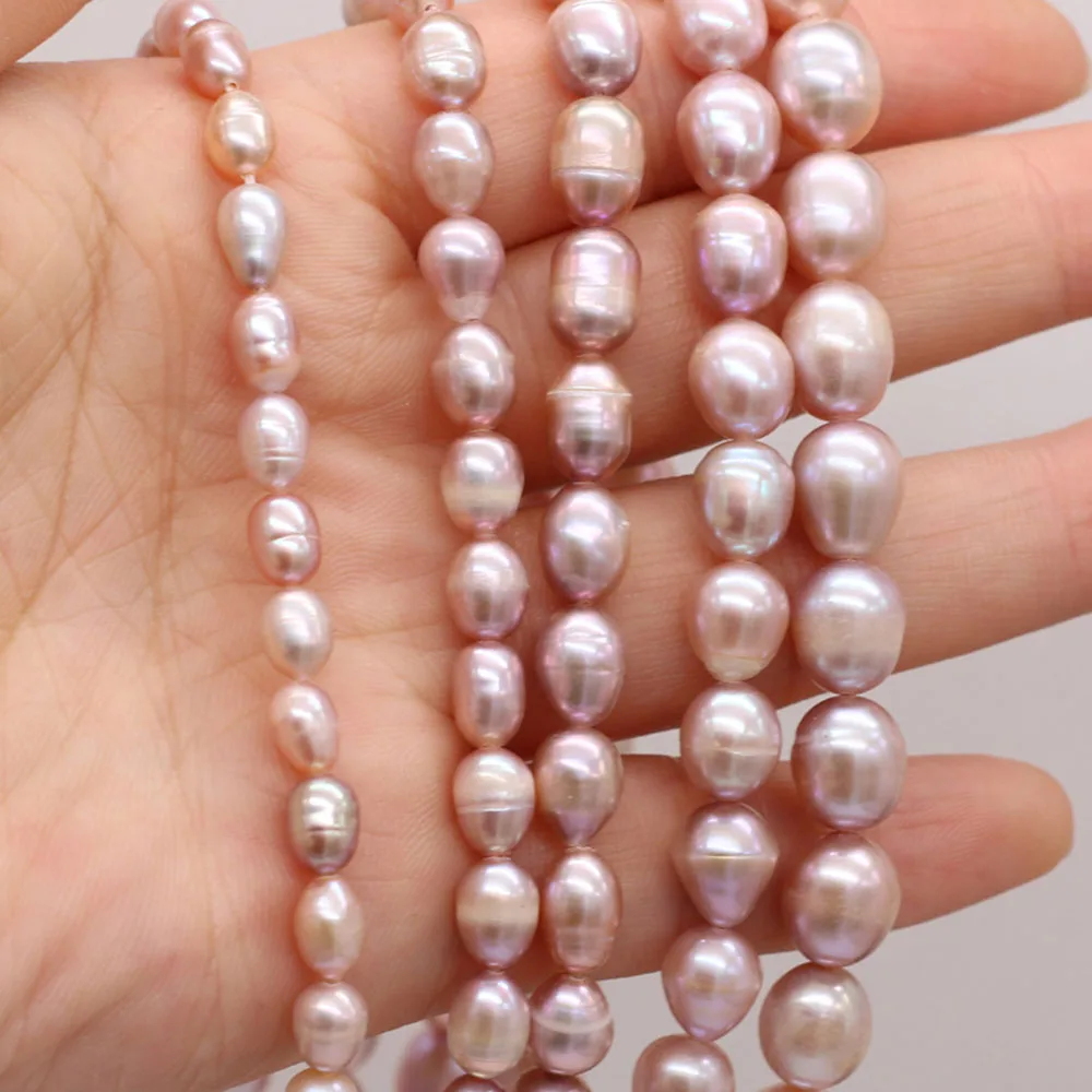 

AA Purple Natural Freshwater Pearl Rice Cultured Pearl Spacer Beads for Jewelry Making Supplies DIY Necklace Bracelet Accessory