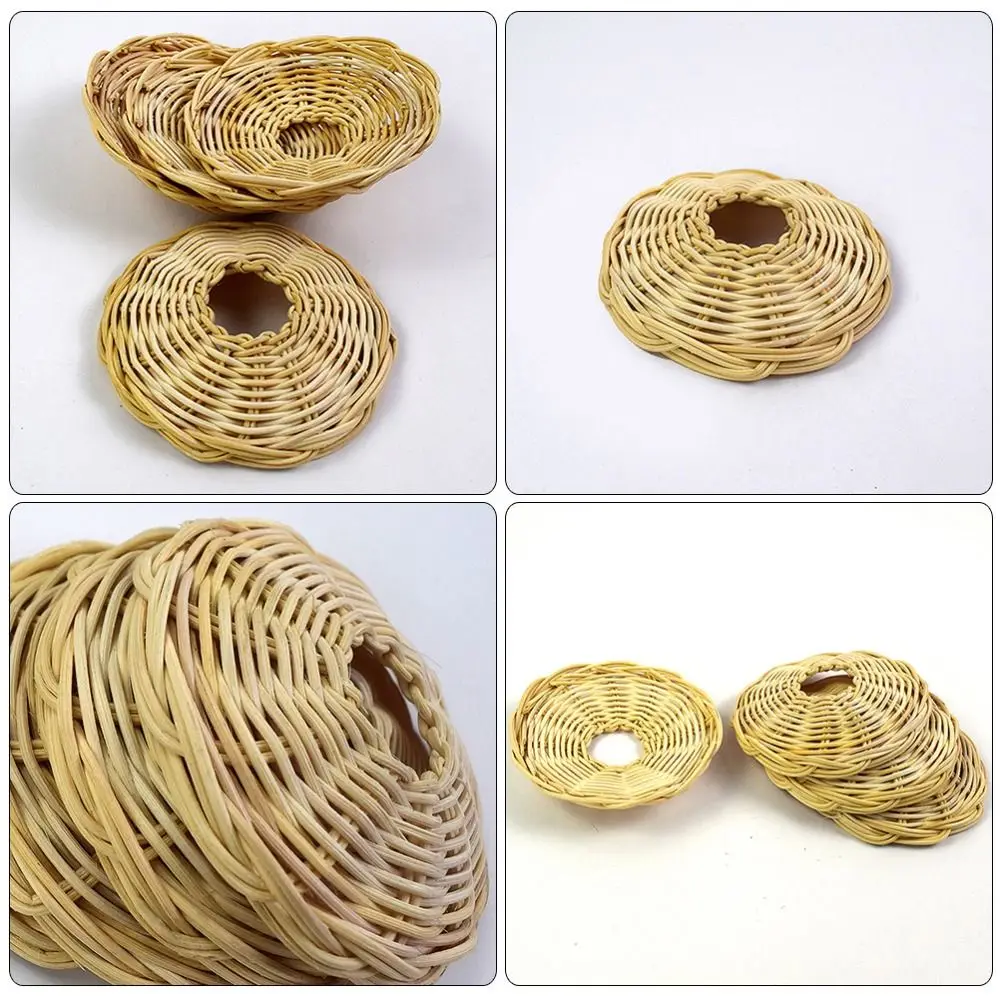 

Woven Rattan Handwoven Rattan Lamp Shade Exquisite Desig Lamp Protector Vintage Pendant Light Shade Rattan Basket Chandelier