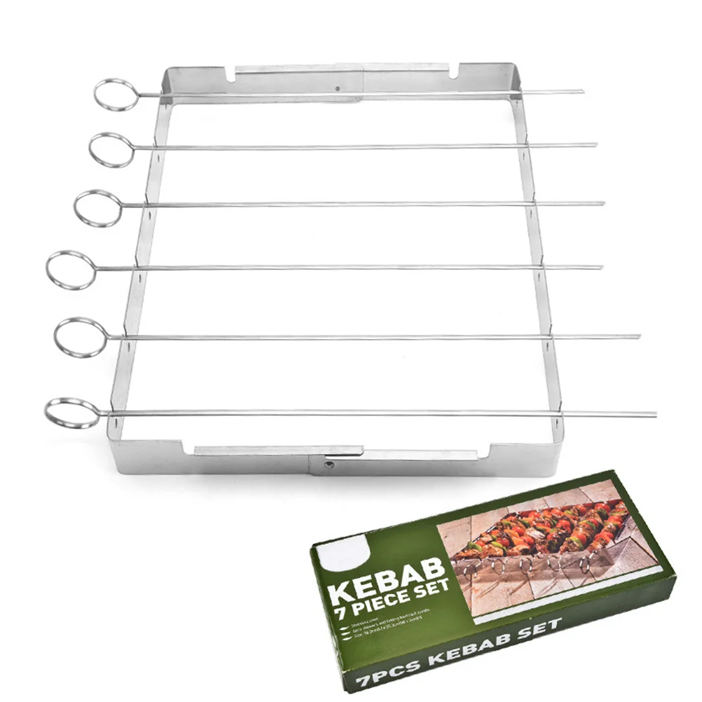 

Stainless Steel Bbq Grill Portable Simple Barbecue Grill Durable Easy To Clean Outdoor Camping Fishing Barbecue Accessories