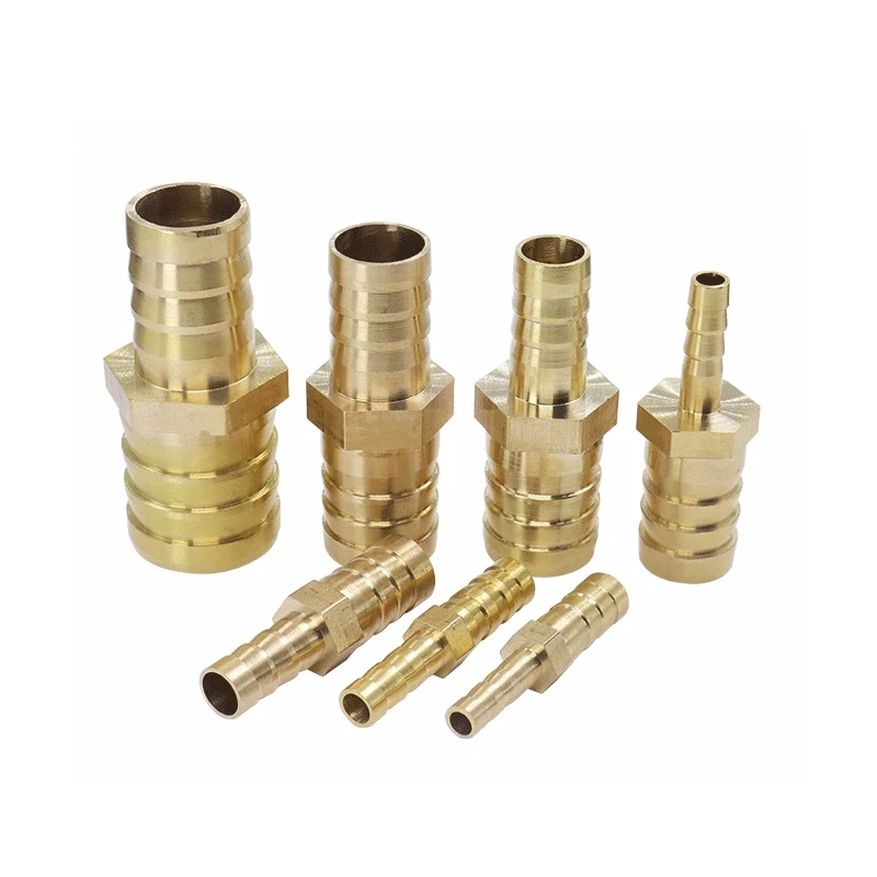 4 6 8 10 12 14 16 19 25mm Hose Barb Hosetail Straight Reducing Reducer Equal Adapters Transfer Water Gas Oil Brass Pipe Fitting