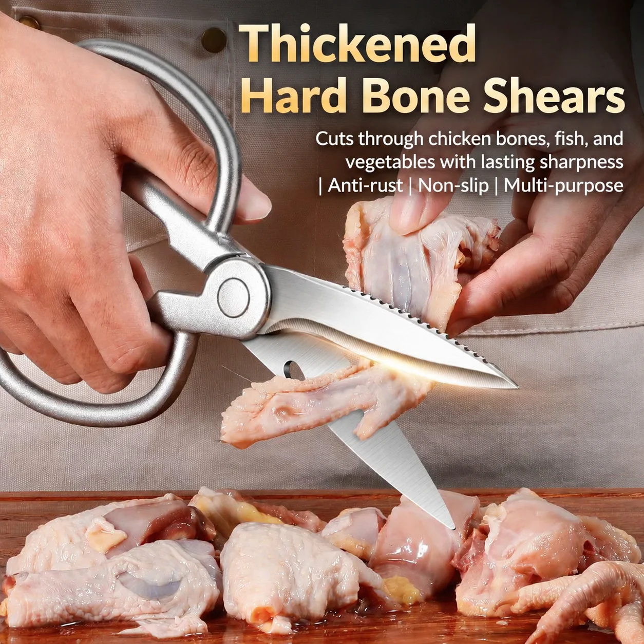 Powerful Chicken Bone Scissors Kitchen Shears for Home Use Specialized Food Clippers for Cutting Fish And Duck Goose Bones