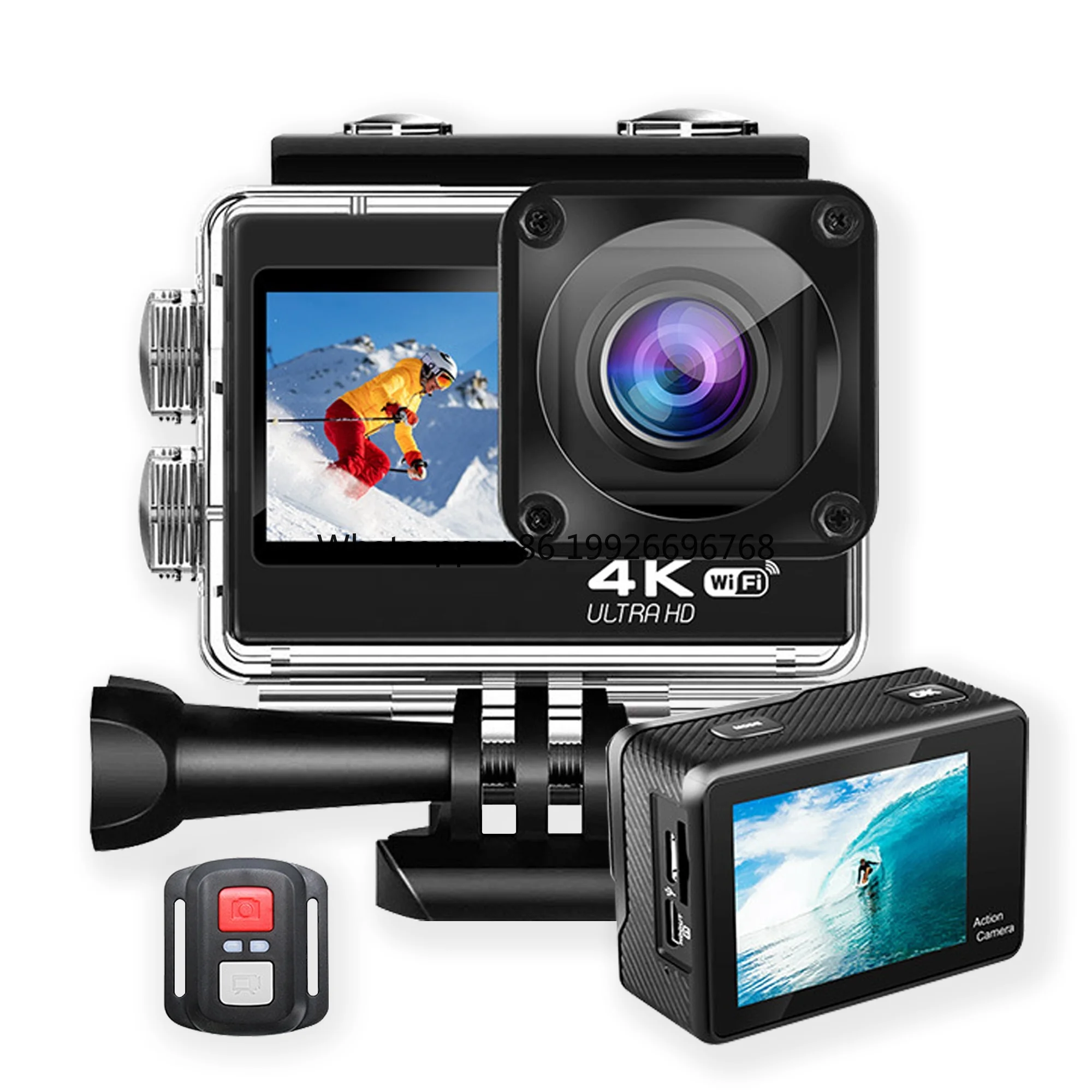 

Best Selling Dual-screen Touch 4K HD Action Sports Cameras 4K Wifi EIS Anti-shake 1080p Mini Camcorders Action Camera Waterproof