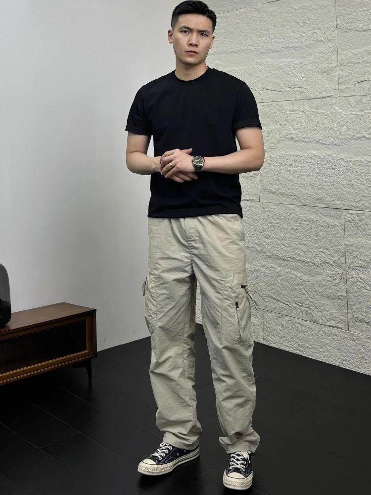 

Trekking Fishing Men's Cargo Pants Plain Biker Emo Designer Y2k Vintage Aesthetic New In High Quality Long Fashion Male Trousers