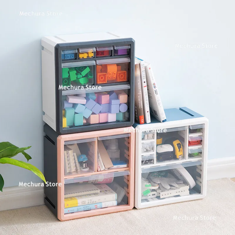 LEGO Storage Drawer Cabinet, Multi-Compartment Plastic Parts Organizer Box for Small Building Bricks and Toy Pieces JT40