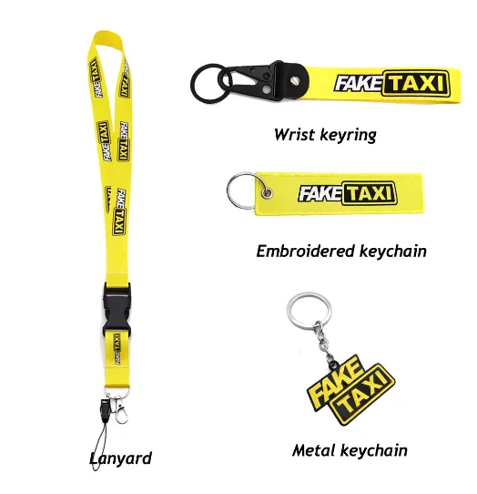 

Jdm Car Keychain Long Lanyard Keyring Yellow Fake Taxi For Bmw Mercedes Ford Honda Toyota Peugeot Auto Men Accessories Gadgets