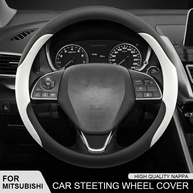 

Car Steering Wheel Cover For Mitsubishi Outlander ASX Colt Galant L200 Lancer Pajero Ralliart Triton Delica Eclipse Campetition