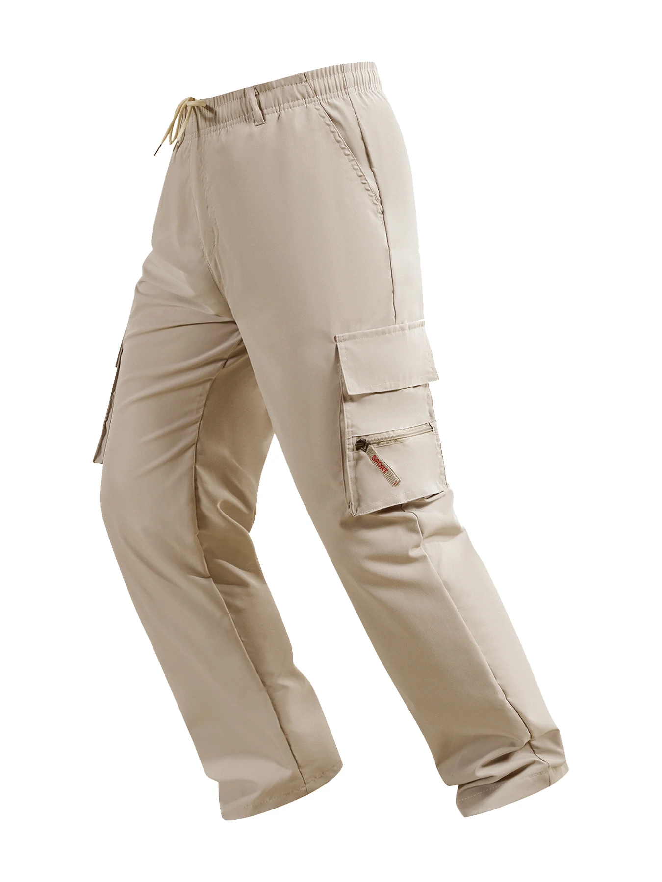 Men's Cargo Pants Spring Autumn Multi-Pockets Work Trousers Outdoor Casual Solid Color Long Pants Hiking Jogger Male Clothing
