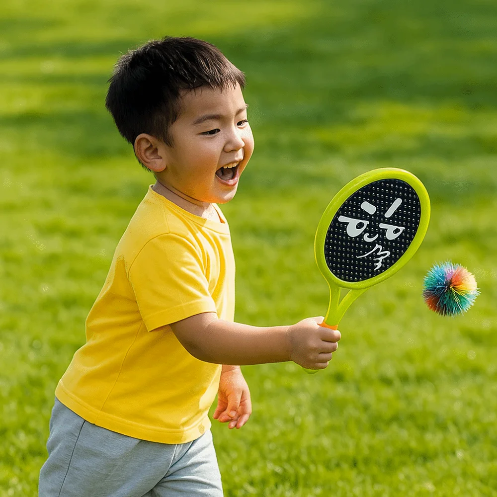 

2Pcs Shock Absorbing Children's Badminton Racket Lightweight Portable Badminton Racket Set Soft Grip Anti Slip Handle