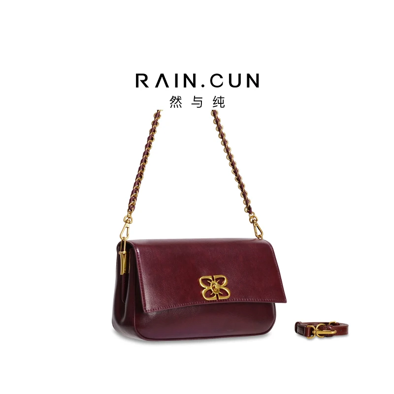 

Элегантная женская сумка Raincun GQ87962 через плечо, вишнево-красная, в винтажном художественном стиле, для повседневного использования