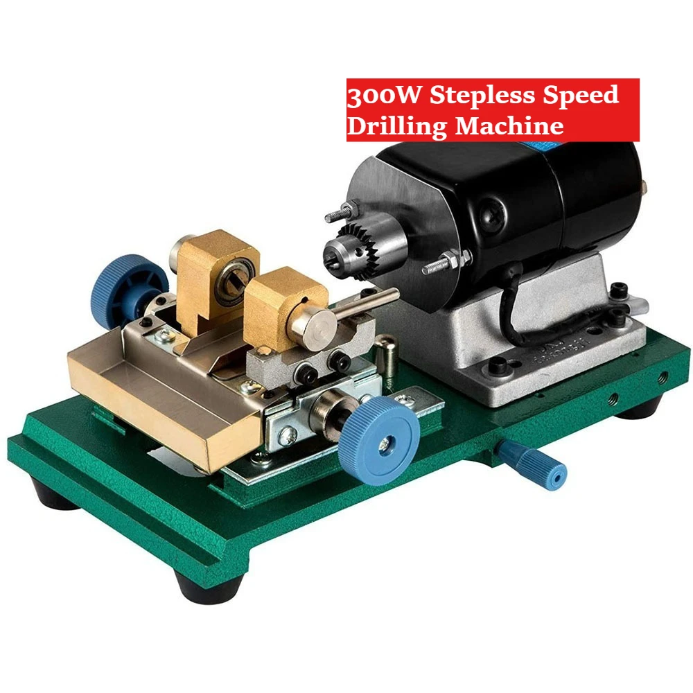 Mini 300W Stepless Speed Drilling Machine, 15000rpm Pearl Bead Punch Drill, Household Adjustable Jewelry Drilling Tool Kit