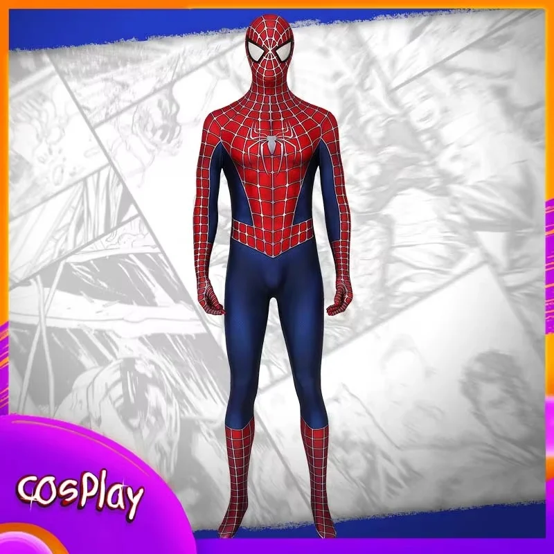 

Spider Man 2 Cosplay Costume COS Peter Jumpsuit Halloween Party Carnival Comic-Con Masquerade Perform Party Props Bodysuit Gift