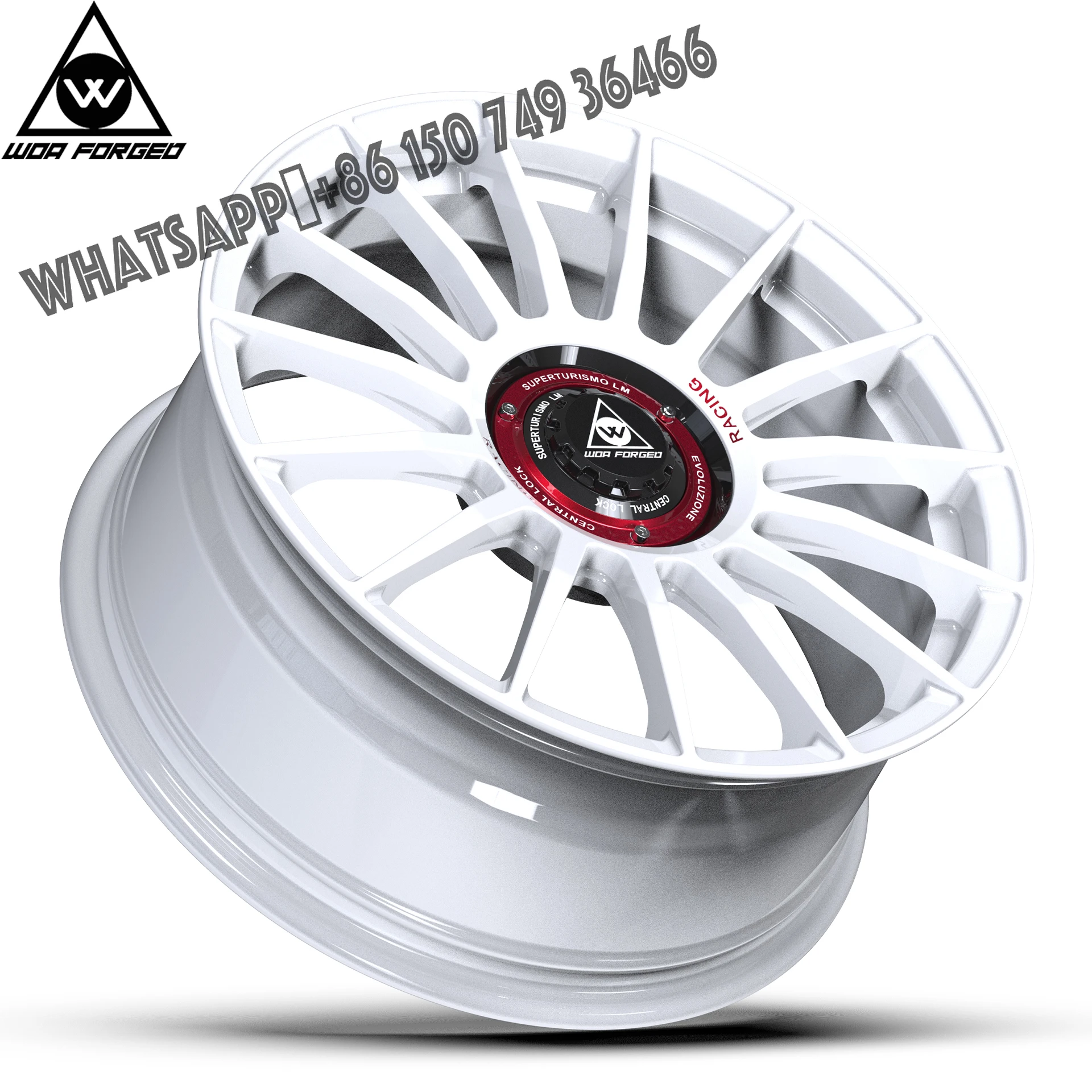 

New White lightweight multi-banner WOA Forged Wheels Aluminium Alloy Cars Wheel Hub for Pcd 5*114.3 5*112