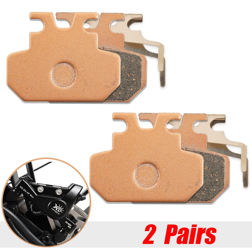 

XOD SN-V4 Brake Pads 2 Pair Metal Sintered Disc Brake Pads for E-Bike Mountain Bike Hydraulic Caliper Bicycle Accessories