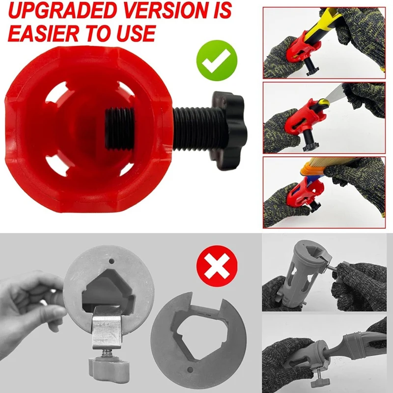 Multi-มุมแปรงทาสีExtender,เสาขยายสิ่งที่แนบมาสําหรับแปรงทาสี,ลูกกลิ้ง,Secure Handle Grip,Rotatinghead