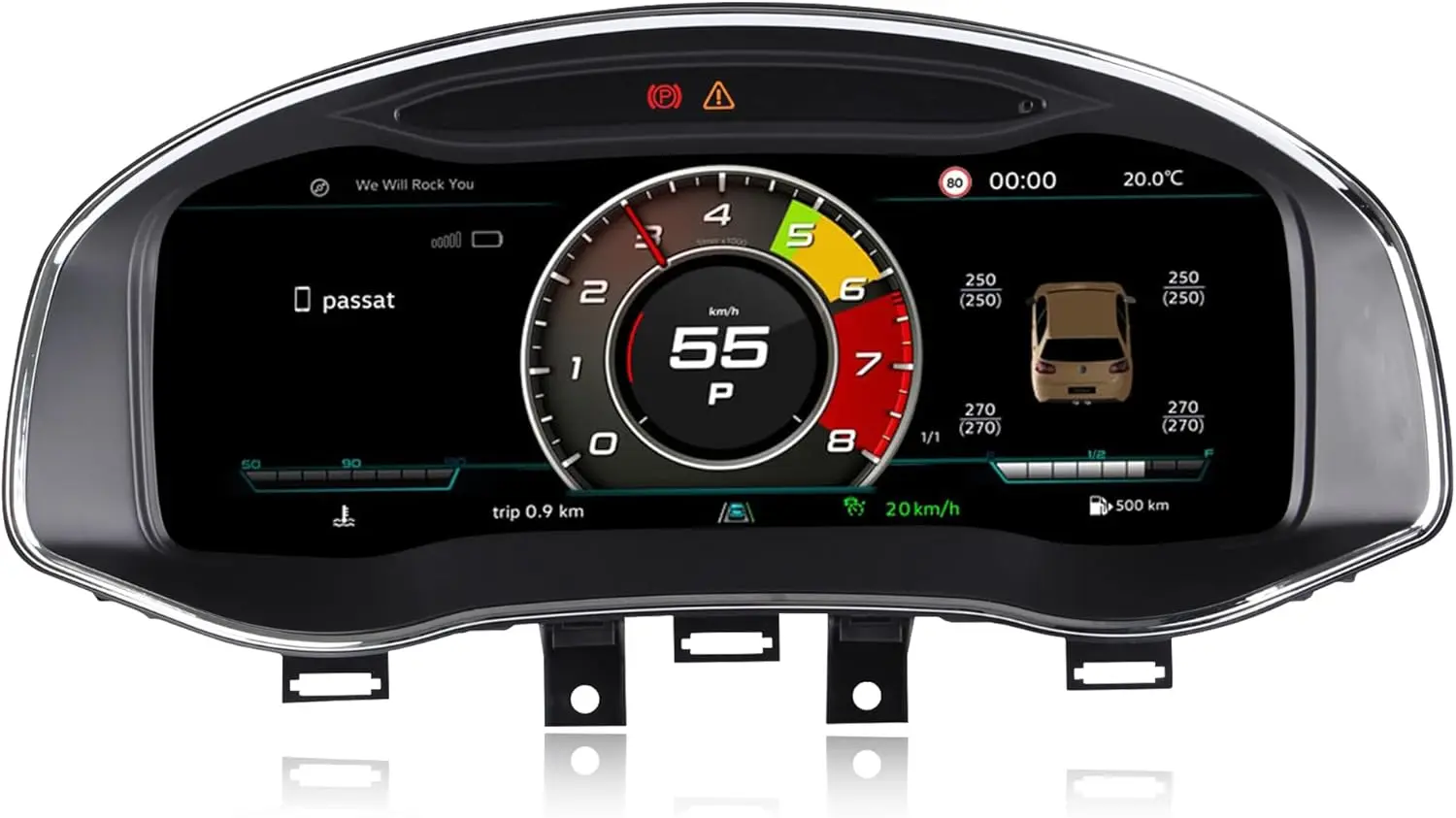 Digital Cluster for Volkswagen Passat B7 2011-2015 12.3 inch Linux System Speedometer Instrument Gauge Dashboard 1920x720 Scree