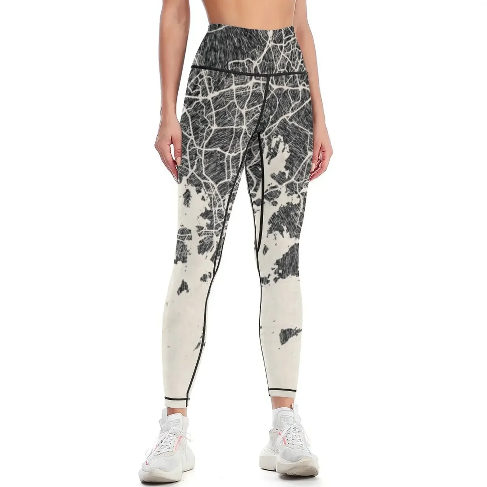 

Helsinki map Leggings sports for gym Tight fitting woman Women's tights sports shirts gym Womens Leggings
