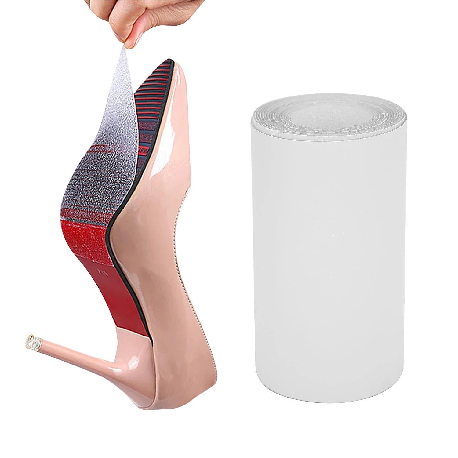Anti Slip Sole Protection Sticker High Heels Wear-resistant PVC Transparent Tape Strong Viscosity Cuttable Black Sole Protector
