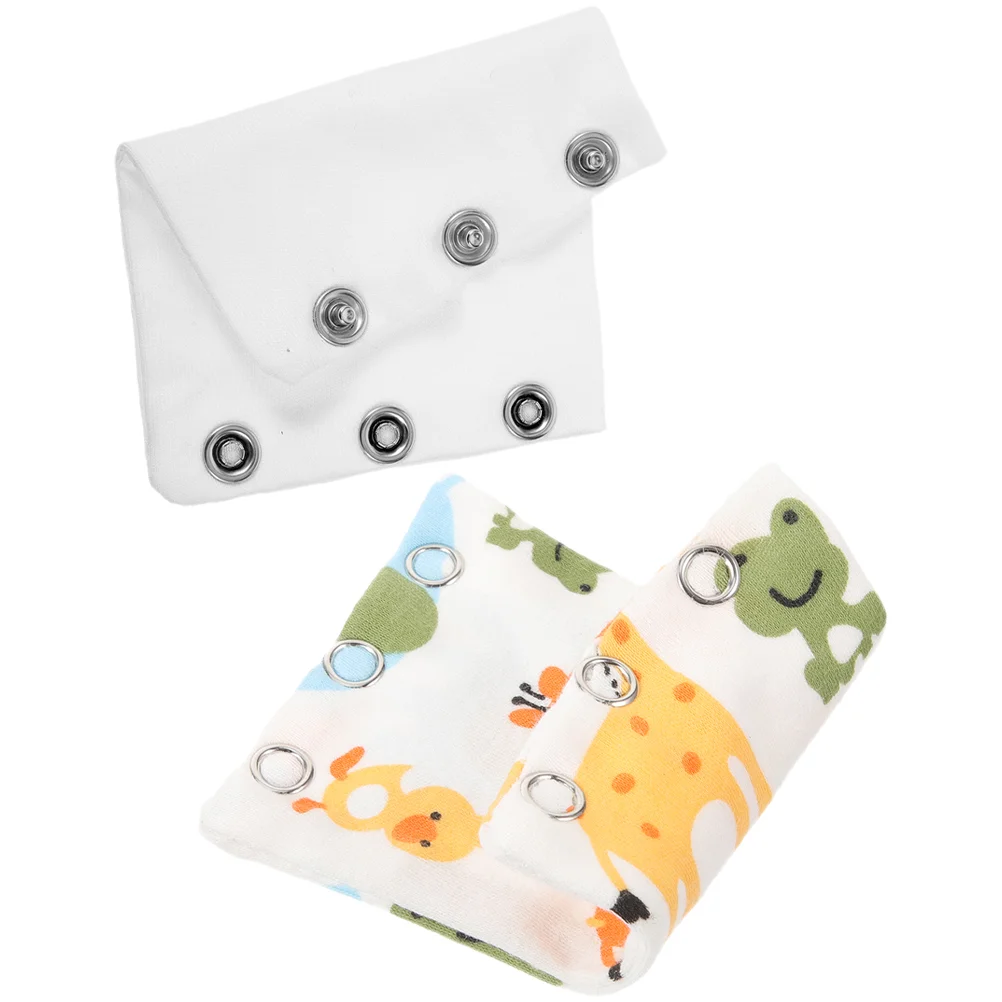 2 Pcs Bodysuit Extender for Baby Jumpsuit Tool Romper Toddler Jumpsuits Girl Rompers Fabric Snaps