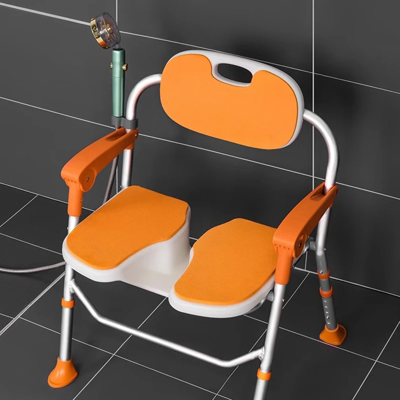 Shower Chair Senior Chairs Suction Feet Portable Senior Chairs Assist Devices Back Scrubber Duschstuhl Mit Rückenlehne Furniture