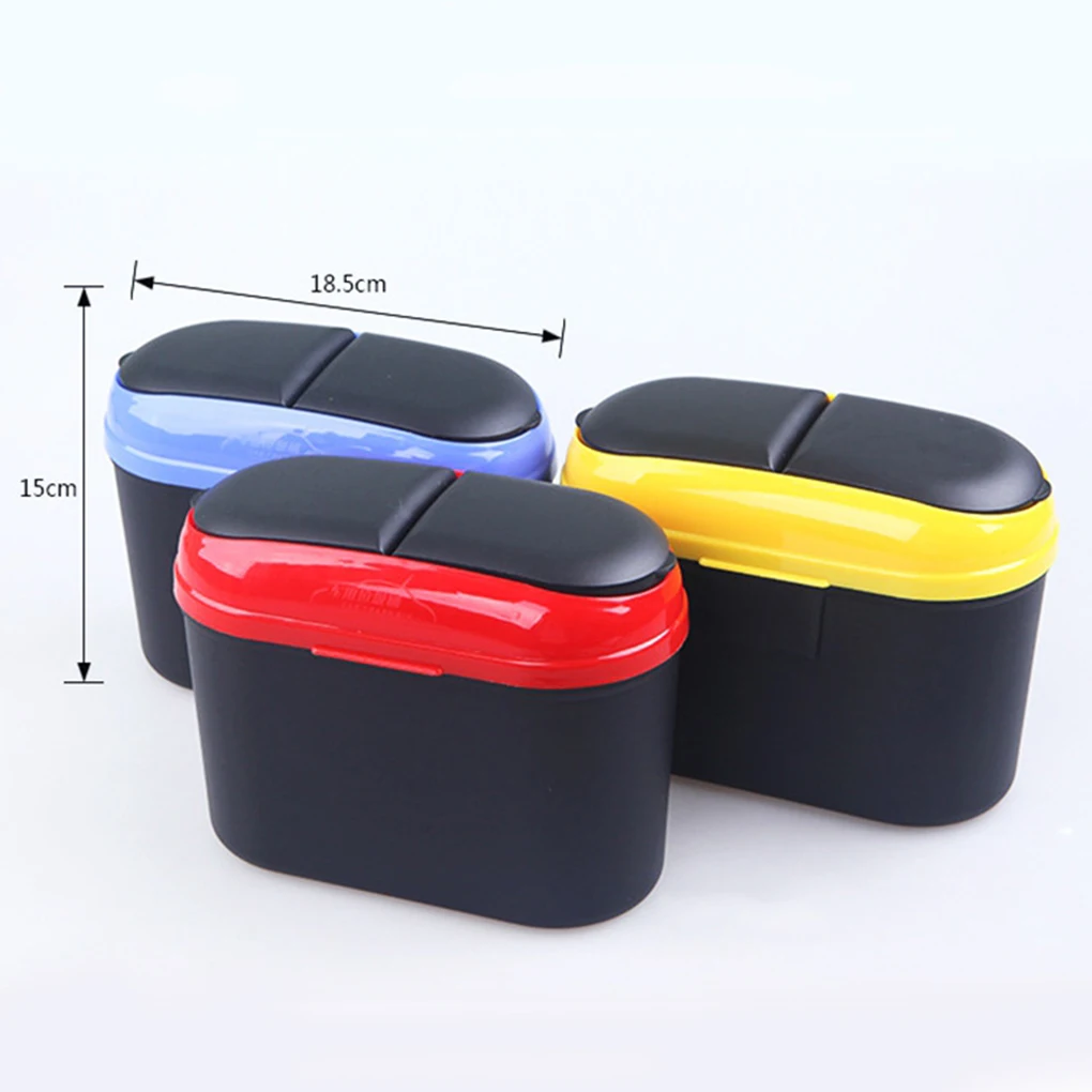 Double Open Garbage Box Car Door Hanging Flip Trash Can Waste Storage Box Vehicle Garbage Bin