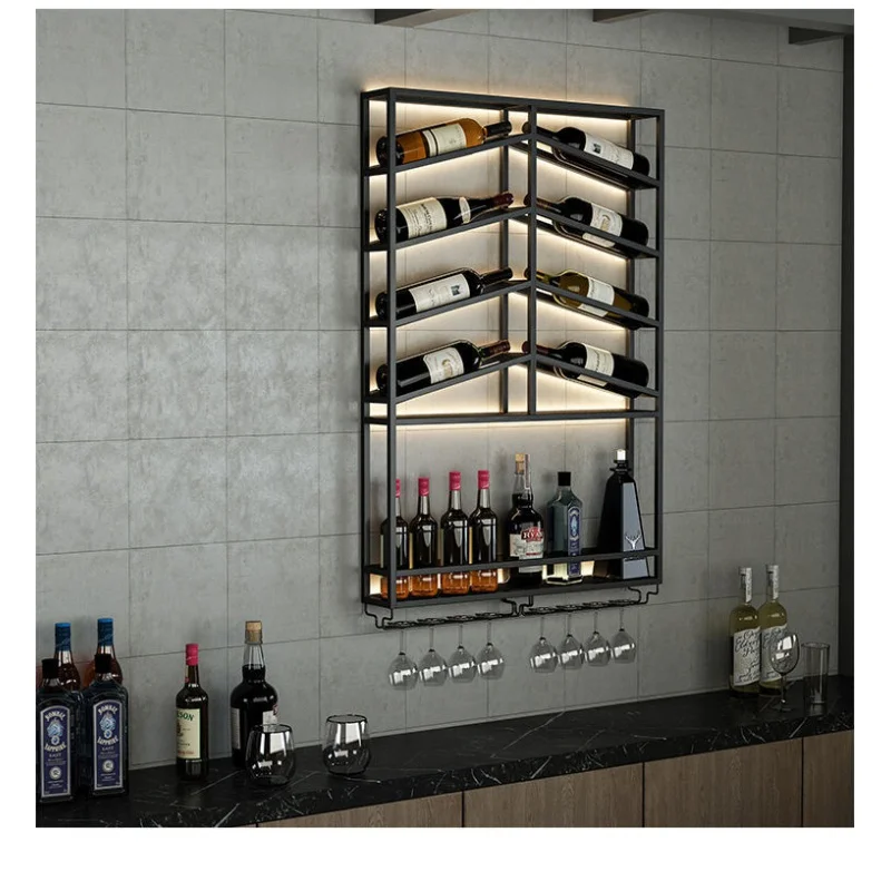 custom，Modern New Design Luxury Wall Cellar Pegs Wine Display Rack Handmade Metal And Wood Wine Counter Top Rack