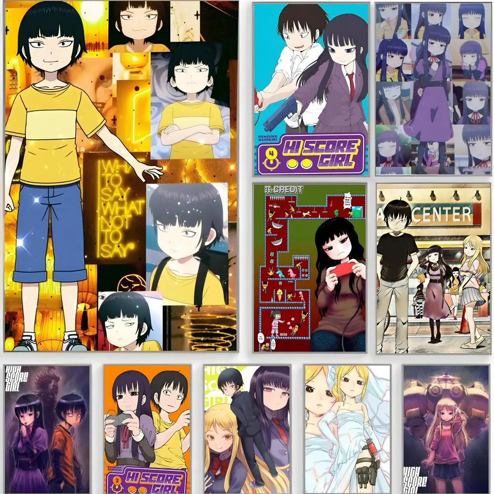 Hi Score Girl Poster Classic Wall Art  Home Decor  Peel and Stick Unframed