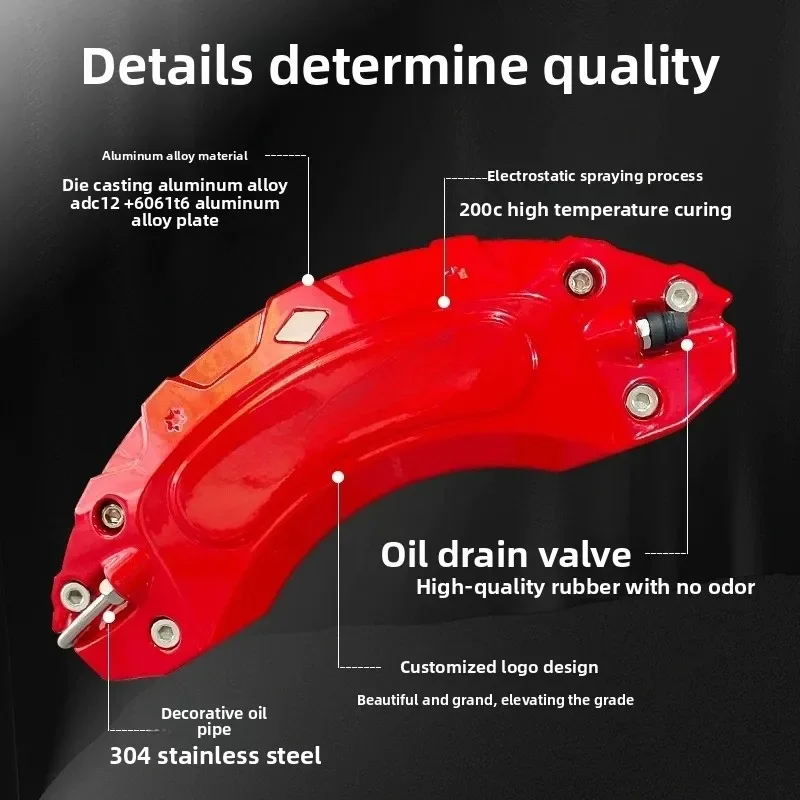 For Honda Accord/Civic/XRV/CRV/Vezel Car Brake Caliper Cover Aluminum Alloy Anti-rust Front Rear Wheel Modification Accessories