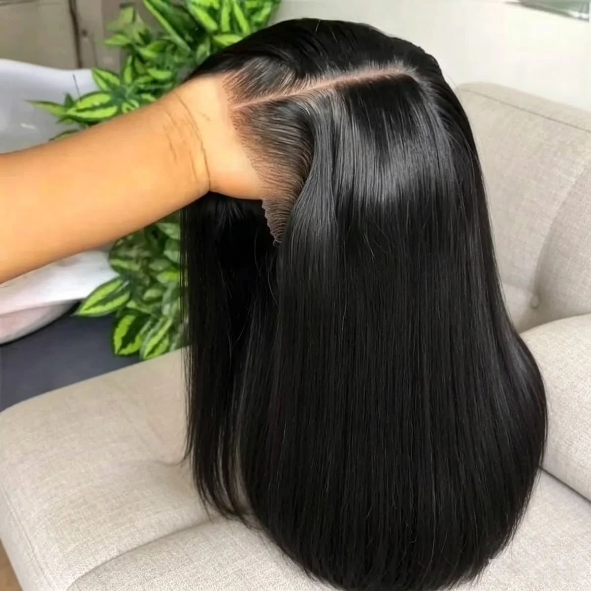 Smilegirl Short Bob 13x4 Lace Frontal Human Hair Wigs Bone Straight HD Transparent Lace Front Wig Brazilian Remy Hair Wigs For Women