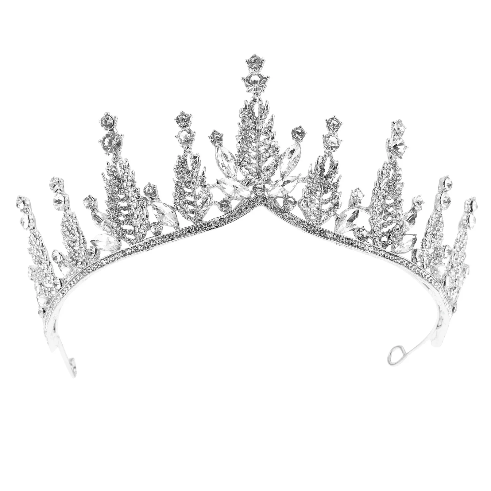 

Wedding Crown Headdress Zinc Alloy Bridal Hair Accessories Elegant Tiara Lightweight Comfortable Design For Bride Party
